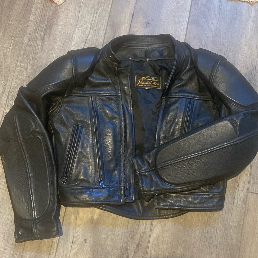 Johnson Leather women's motorcycle jacket size 8
